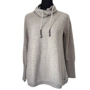 EDDIE BAUER Gray Cowl Turtleneck Tunic Sweater Medium